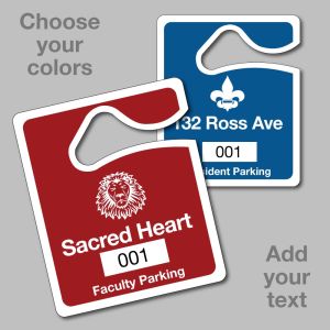 Custom Parking Hang Tags - Small - Solid Colors
