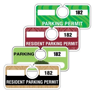 Horizontal Parking Hang Tag - Designs and Patterns