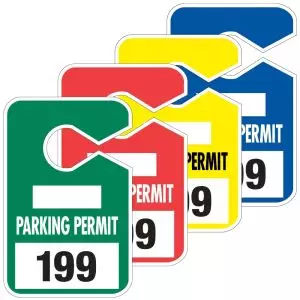 Super Size Parking Hang Tags - Solid Color