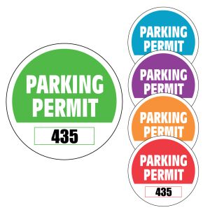 Parking Permits available in 5 colors