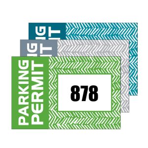 Inside Adhesive Parking Permits - Herringbone (100 per pack)
