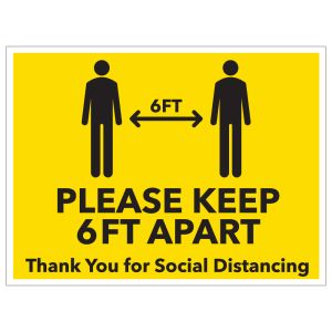 Social Distancing Yard Sign