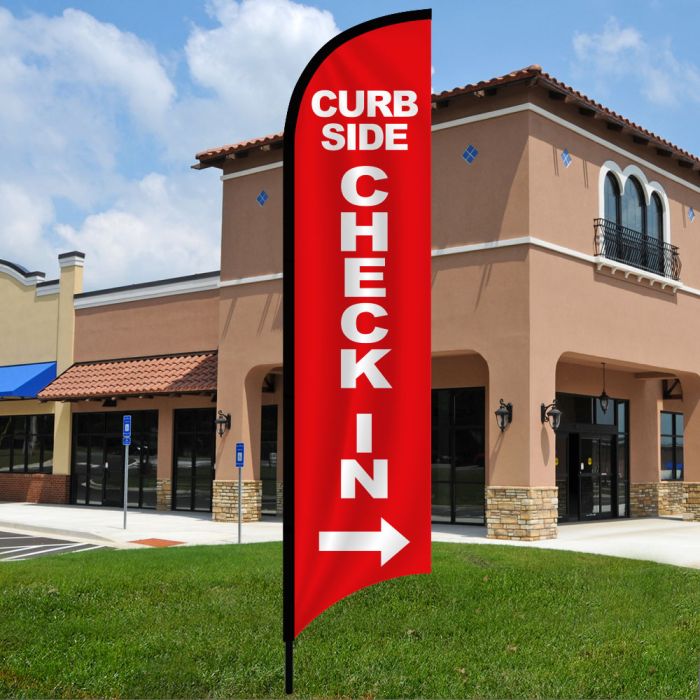 Curbside Check In Wave Flag Kit