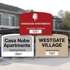 Custom Parking Permit - Arched Rectangle