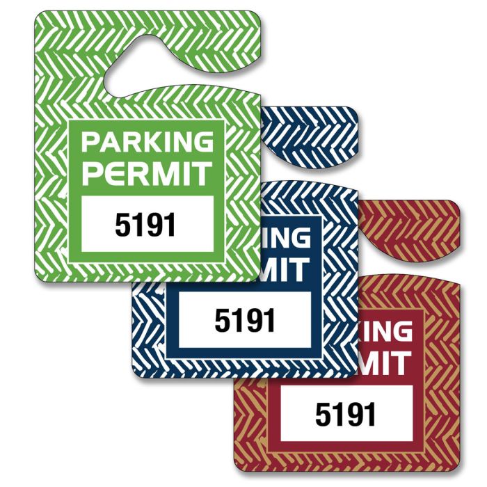 Parking Permits available in 3 colors. Parking Permits available in 3 colors.