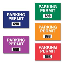 Rectangle Inside Window Parking Permit