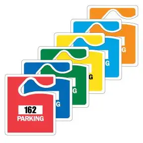 Small Parking Hang Tag - Solid Colors