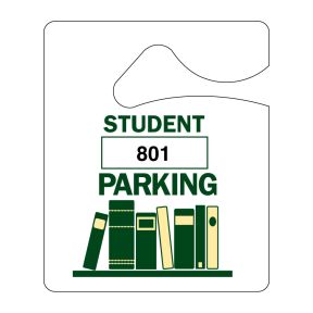 Student Small Parking Hang Tag - School Books