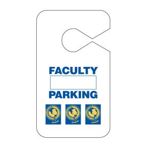 Faculty Large Parking Hang Tag - Globes