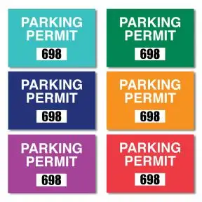 Rectangle Inside Window Parking Permit