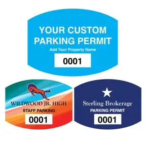 Custom Parking Permit - Rounded Rectangle