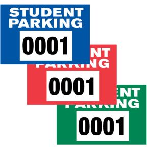 Student Static Cling Parking Sticker