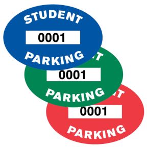 Student Inside Window Parking Sticker