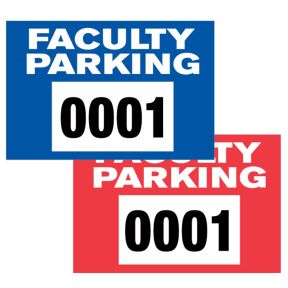 Faculty Static Cling Parking Sticker