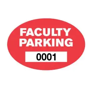 Faculty Outside Window Parking Sticker