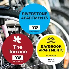 Custom Bike Permit - Outside Adhesive - Circle