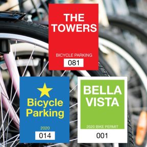 Custom Bike Permit - Outside Adhesive - Rectangle