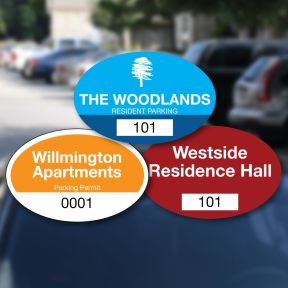 Custom Parking Permit - Oval