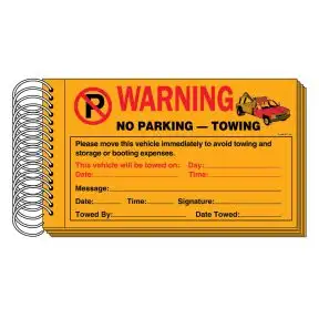 Orange Fluorescent Parking Violation Book