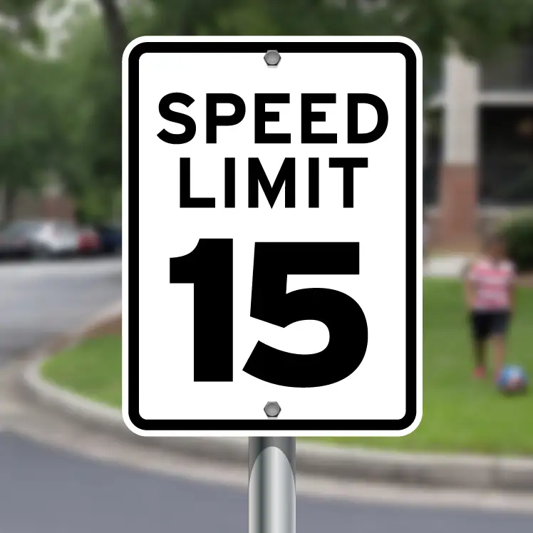 Clearly communicate with parking and speed limit signs.