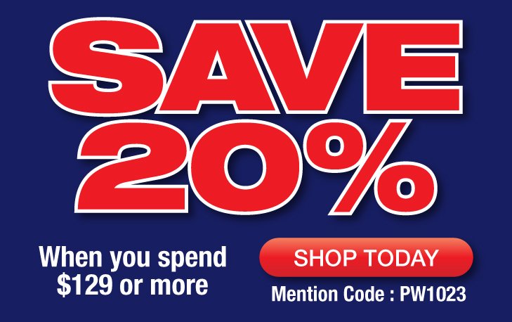 Save 20% when you spend $129+!
